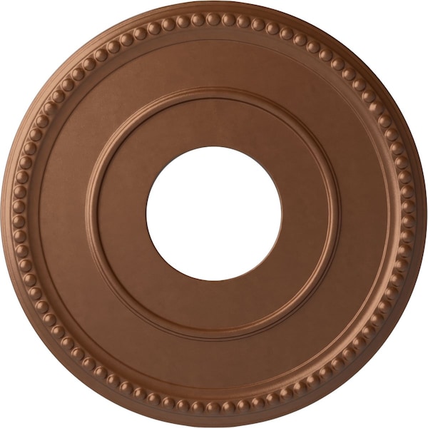 Ekena Millwork Bradford Ceiling Medallion (Canopies up to 6 5/8"), 12 1/2"OD x 3 7/8"ID x 3/4"P, Polished Copper CM12BRPOS - main